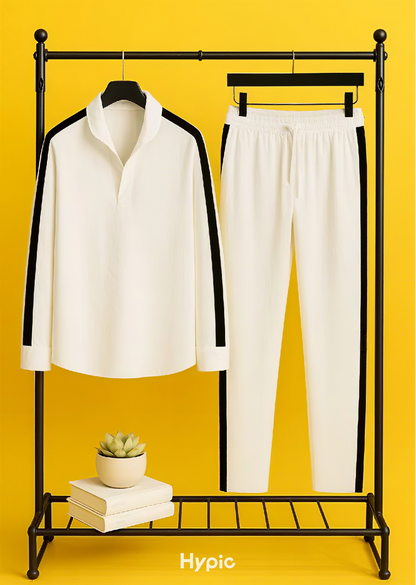 CASUAL LOOK Exclusive: High-Definition Monochrome Tracksuit | Ultra-Soft Breathable Material.