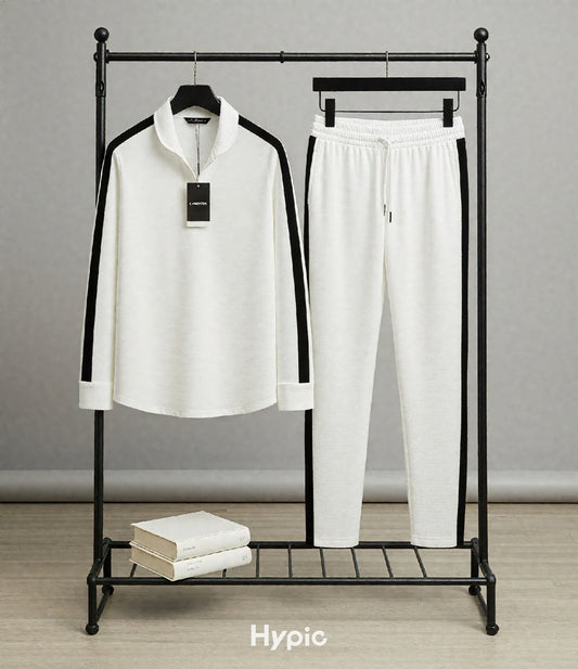 CASUAL LOOK Exclusive: High-Definition Monochrome Tracksuit | Ultra-Soft Breathable Material.