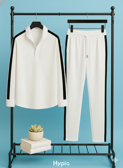 CASUAL LOOK Exclusive: High-Definition Monochrome Tracksuit | Ultra-Soft Breathable Material.